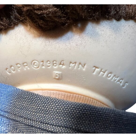 Vtg 1984 COPR MN Thomas CABBAGE PATCH KID Denim Overalls 17.5" tall x 14.5" wide - Picture 5 of 14